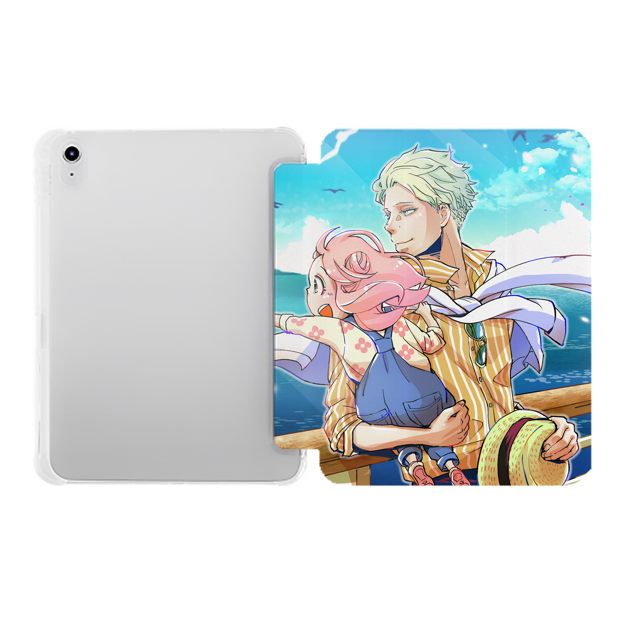 （画像用） SPY×FAMILY间谍家家酒 IPad ケース ペン収納付き 三つ折りスタンド PUレザー×シリコン 対応機種9.5/10.5/10.9インチ